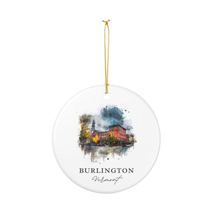 Burlington Vermont Ornament: Unique Burlington Souvenir, Burlington Vermont Xmas Decor, and Authentic Burlington Gift