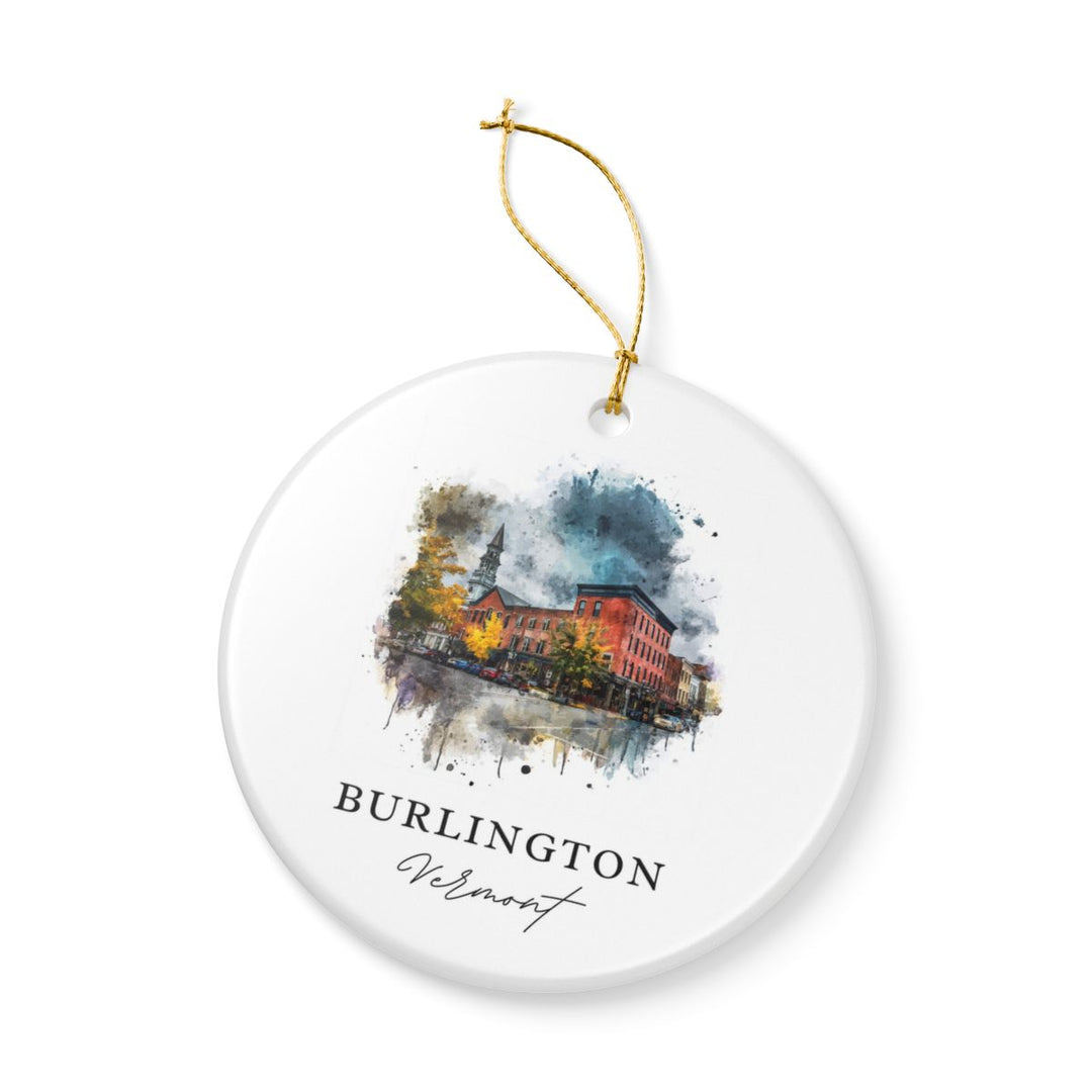 Burlington Vermont Ornament: Unique Burlington Souvenir, Burlington Vermont Xmas Decor, and Authentic Burlington Gift
