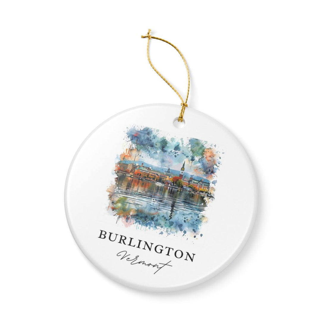 Burlington Vermont Vermont Ornament: Unique Burlington Vermont Souvenir, Burlington Vermont Vermont Xmas Decor, and Authentic Burlington Vermont Gift
