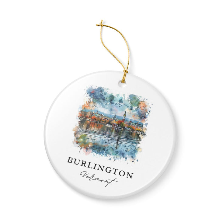 Burlington Vermont Vermont Ornament: Unique Burlington Vermont Souvenir, Burlington Vermont Vermont Xmas Decor, and Authentic Burlington Vermont Gift