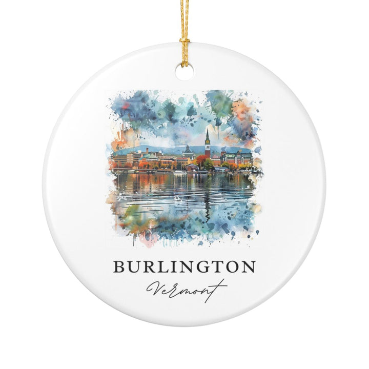 Burlington Vermont Vermont Ornament: Unique Burlington Vermont Souvenir, Burlington Vermont Vermont Xmas Decor, and Authentic Burlington Vermont Gift