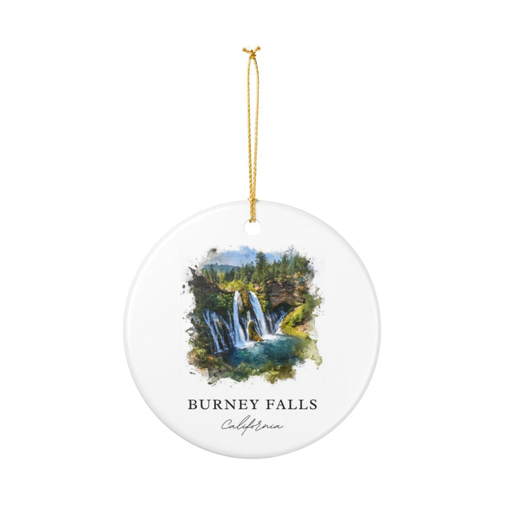 Burney Falls California USA Ornament: Unique Burney Falls Souvenir, Burney Falls California Xmas Decor, and Authentic Burney Falls Gift
