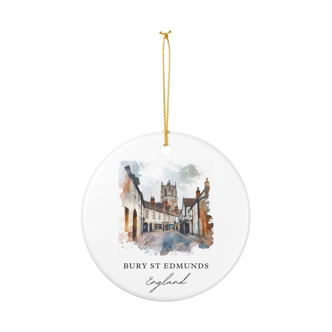 Bury St Edmunds Ornament: Unique Bury St Edmunds Souvenir, Bury St Edmunds Xmas Decor, and Authentic Bury St Edmunds Gift