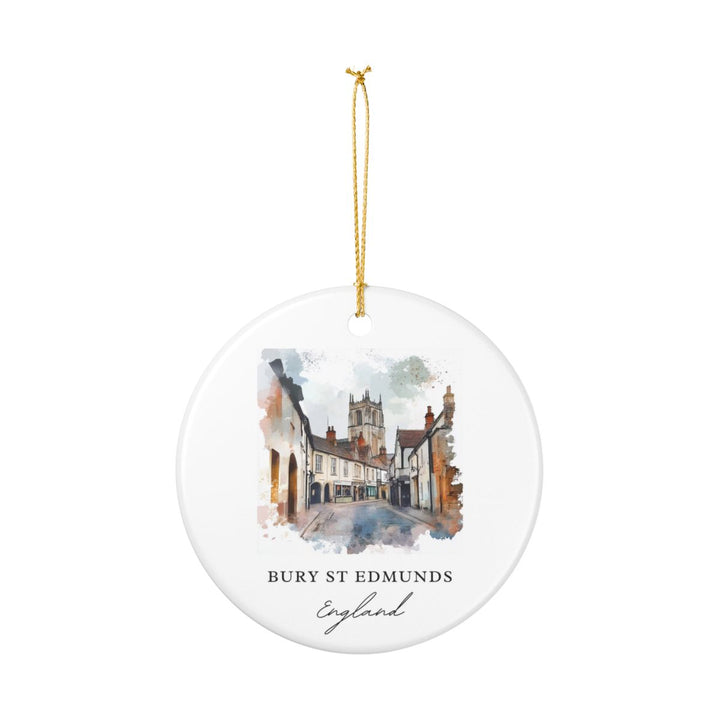 Bury St Edmunds Ornament: Unique Bury St Edmunds Souvenir, Bury St Edmunds Xmas Decor, and Authentic Bury St Edmunds Gift