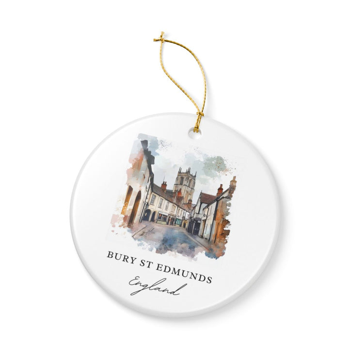 Bury St Edmunds Ornament: Unique Bury St Edmunds Souvenir, Bury St Edmunds Xmas Decor, and Authentic Bury St Edmunds Gift