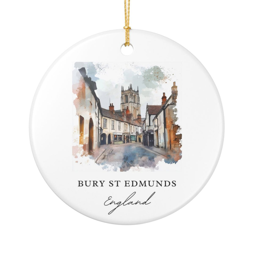 Bury St Edmunds Ornament: Unique Bury St Edmunds Souvenir, Bury St Edmunds Xmas Decor, and Authentic Bury St Edmunds Gift