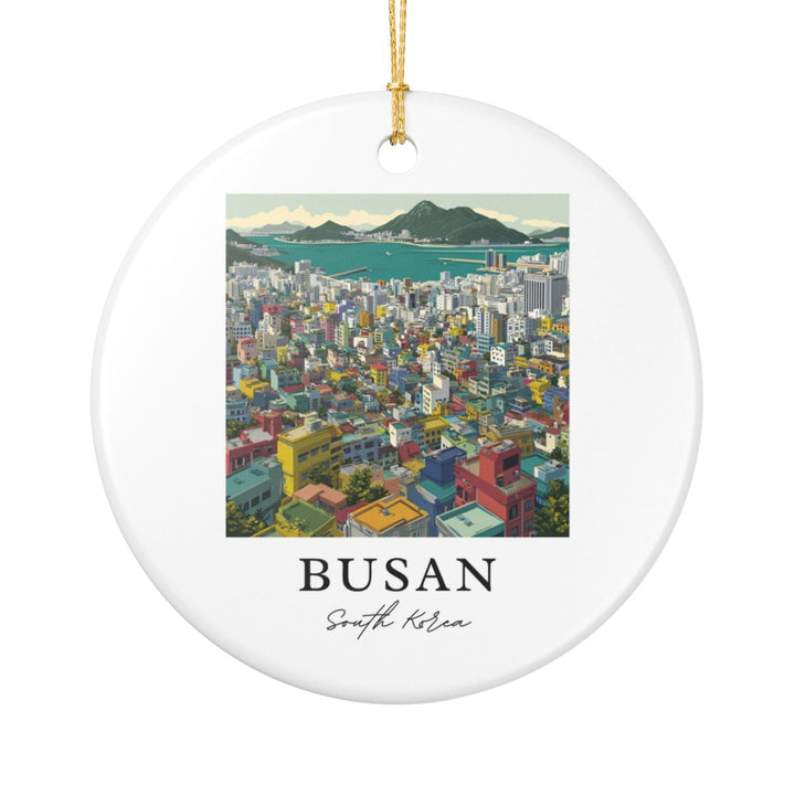 Busan South Korea Ornament: Unique Busan South Korea Souvenir, Busan South Korea Xmas Decor, and Authentic Busan South Korea Gift