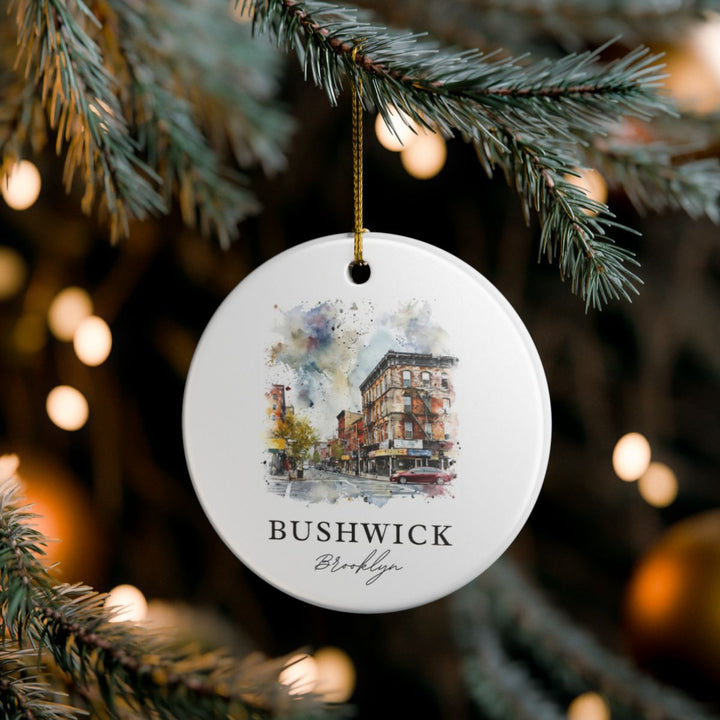Bushwick New York Ornament: Unique Bushwick Souvenir, Bushwick New York Xmas Decor, and Authentic Bushwick Gift