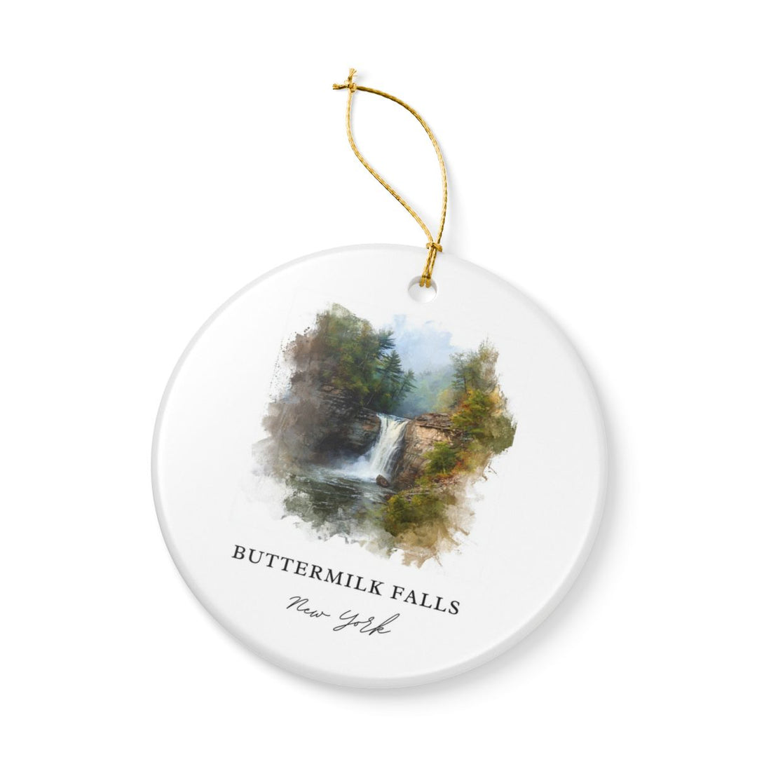 Buttermilk Falls New York Ornament: Unique Buttermilk Falls Souvenir, Buttermilk Falls New York Xmas Decor, and Authentic Buttermilk Falls Gift