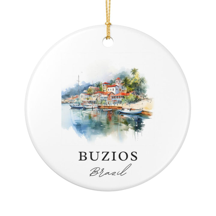 Buzios Brazil Ornament: Unique Buzios Souvenir, Buzios Brazil Xmas Decor, and Authentic Buzios Gift