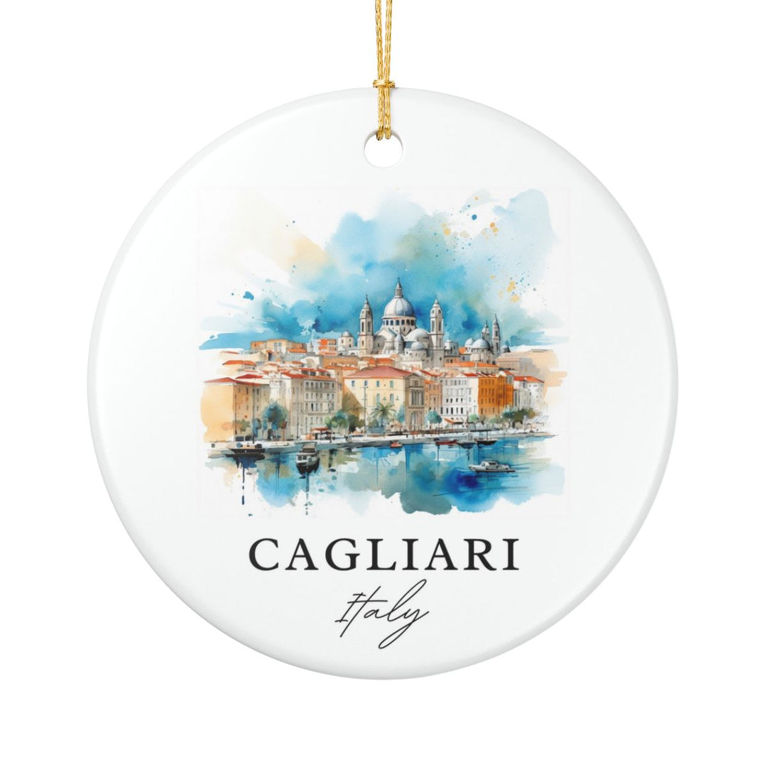 Cagliari Italy Ornament: Unique Cagliari Souvenir, Cagliari Italy Xmas Decor, and Authentic Cagliari Gift