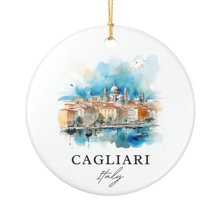 Cagliari Italy Ornament: Unique Cagliari Souvenir, Cagliari Italy Xmas Decor, and Authentic Cagliari Gift