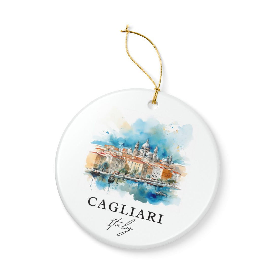Cagliari Italy Ornament: Unique Cagliari Souvenir, Cagliari Italy Xmas Decor, and Authentic Cagliari Gift