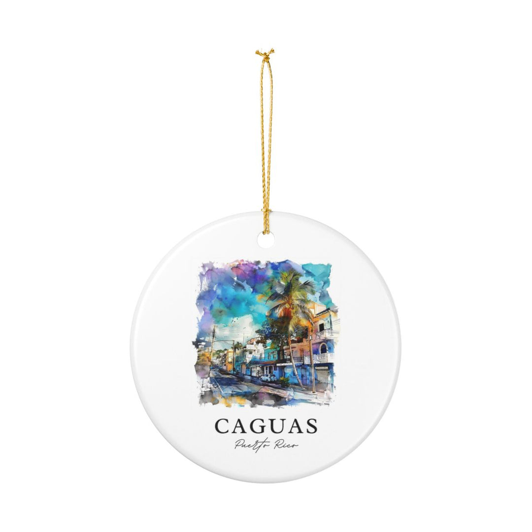 Caguas Puerto Rico Ornament: Unique Caguas Souvenir, Caguas Puerto Rico Xmas Decor, and Authentic Caguas Gift
