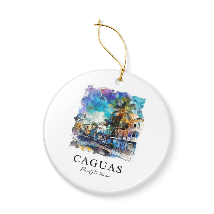 Caguas Puerto Rico Ornament: Unique Caguas Souvenir, Caguas Puerto Rico Xmas Decor, and Authentic Caguas Gift