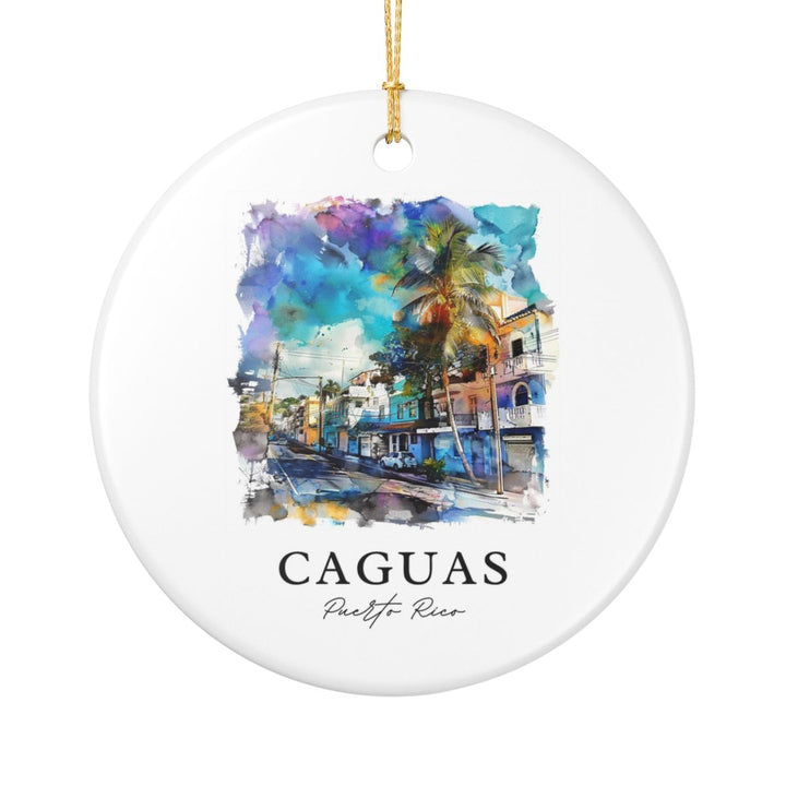 Caguas Puerto Rico Ornament: Unique Caguas Souvenir, Caguas Puerto Rico Xmas Decor, and Authentic Caguas Gift