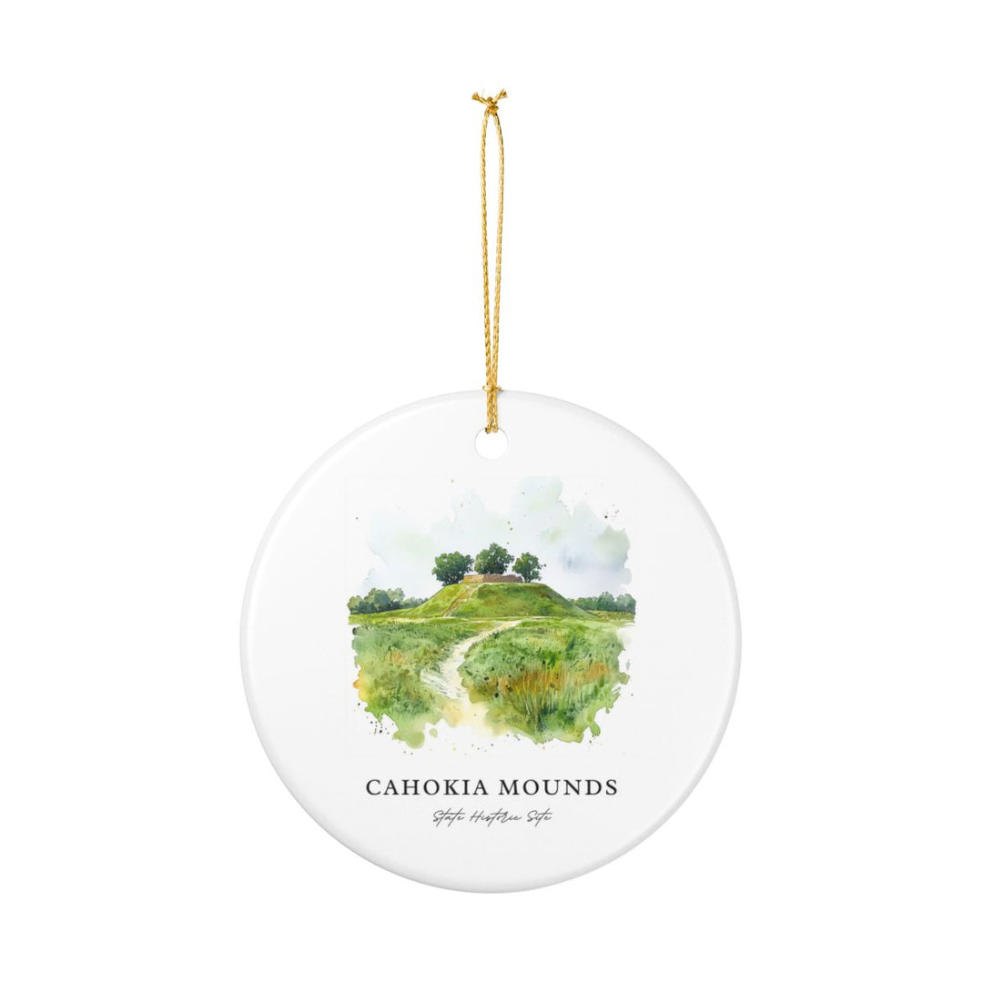Cahokia Mounds Ornament: Unique Cahokia Mounds Souvenir, Cahokia Mounds Xmas Decor, and Authentic Cahokia Mounds Gift