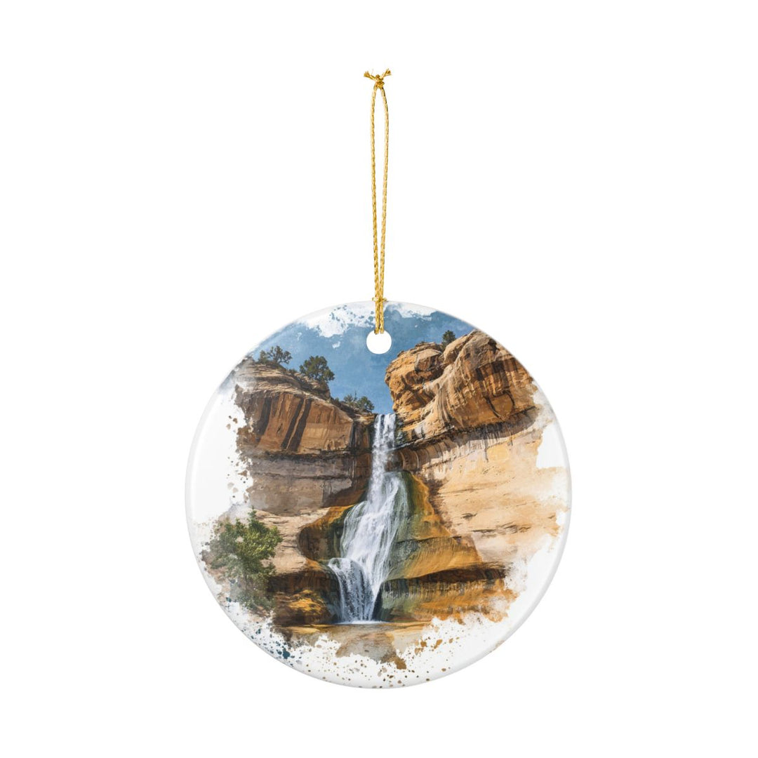 Calf Creek Falls Utah USA Ornament: Unique Calf Creek Falls Souvenir, Calf Creek Falls Utah Xmas Decor, and Authentic Calf Creek Falls Gift