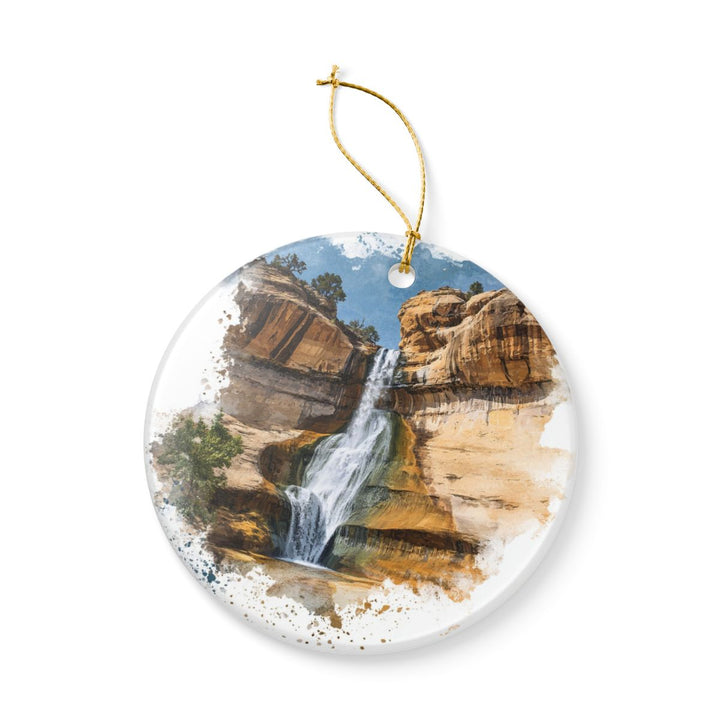 Calf Creek Falls Utah USA Ornament: Unique Calf Creek Falls Souvenir, Calf Creek Falls Utah Xmas Decor, and Authentic Calf Creek Falls Gift