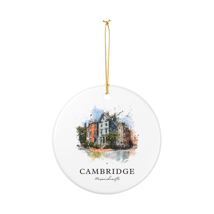 Cambridge MA Ornament: Unique Cambridge Souvenir, Cambridge Massachusetts Xmas Decor, and Authentic Cambridge Gift