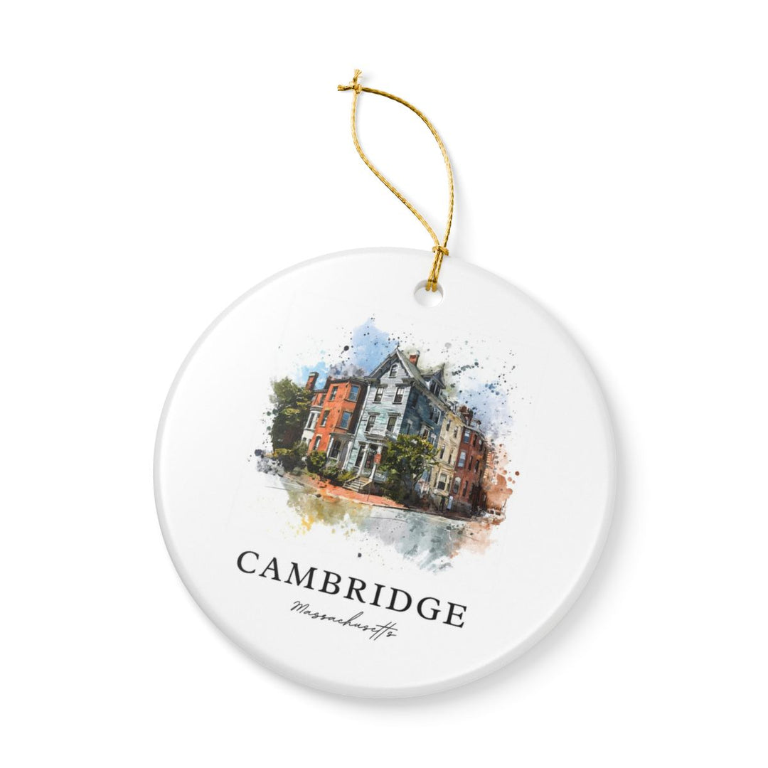 Cambridge MA Ornament: Unique Cambridge Souvenir, Cambridge Massachusetts Xmas Decor, and Authentic Cambridge Gift