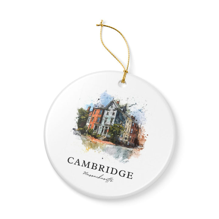 Cambridge MA Ornament: Unique Cambridge Souvenir, Cambridge Massachusetts Xmas Decor, and Authentic Cambridge Gift