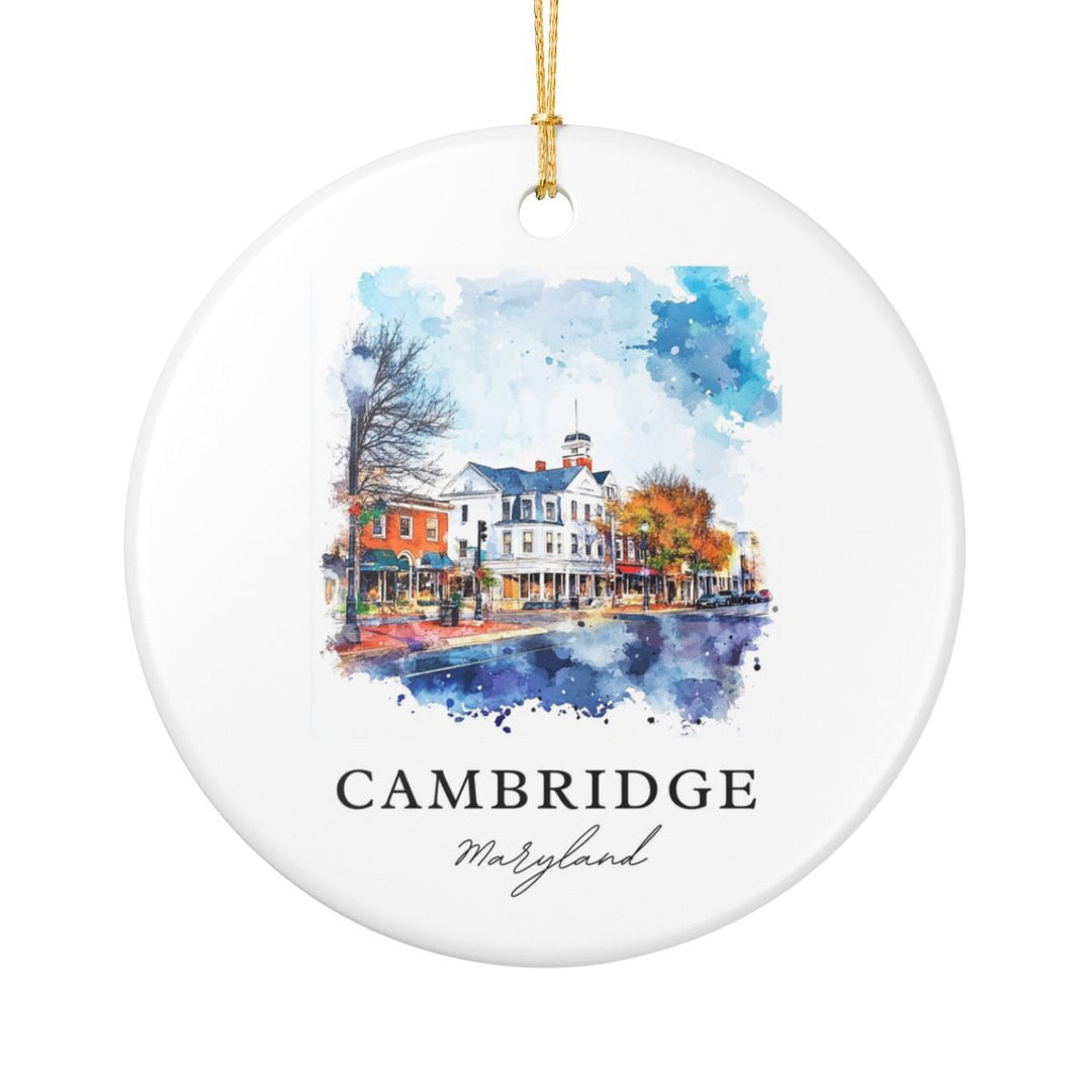 Cambridge Maryland Ornament: Unique Cambridge Souvenir, Cambridge Maryland Xmas Decor, and Authentic Cambridge Gift