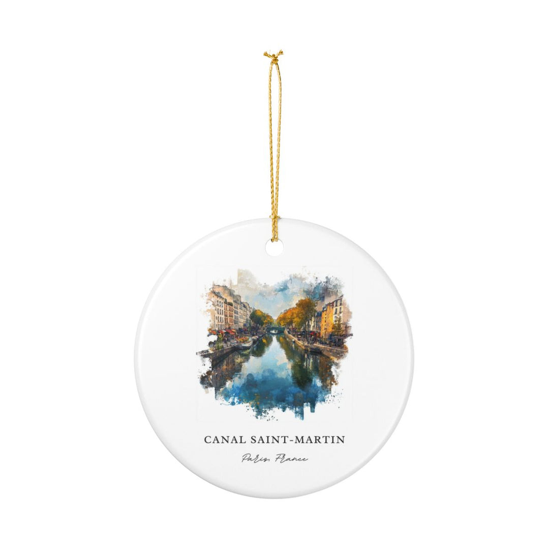 Canal Saint Martin Paris France Ornament: Unique Canal Saint Martin Paris Souvenir, Canal Saint Martin Paris France Xmas Decor, and Authentic Canal Saint Martin Paris Gift
