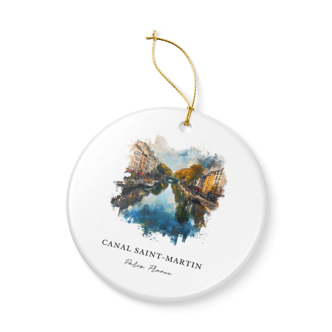 Canal Saint Martin Paris France Ornament: Unique Canal Saint Martin Paris Souvenir, Canal Saint Martin Paris France Xmas Decor, and Authentic Canal Saint Martin Paris Gift