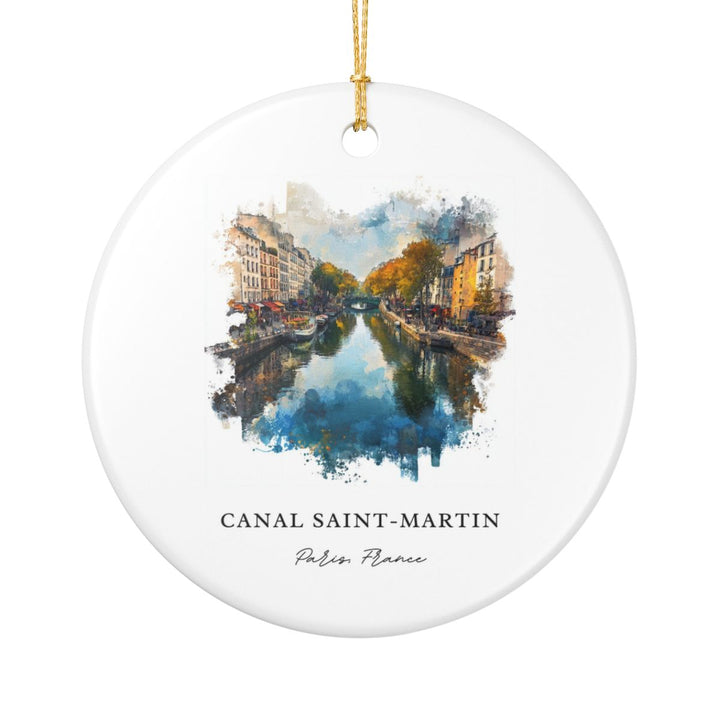 Canal Saint Martin Paris France Ornament: Unique Canal Saint Martin Paris Souvenir, Canal Saint Martin Paris France Xmas Decor, and Authentic Canal Saint Martin Paris Gift
