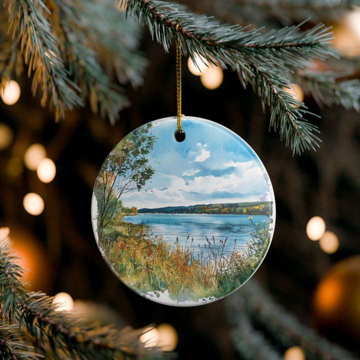 Canandaigua Lake USA Ornament: Unique Canandaigua Lake Souvenir, Canandaigua Lake USA Xmas Decor, and Authentic Canandaigua Lake Gift