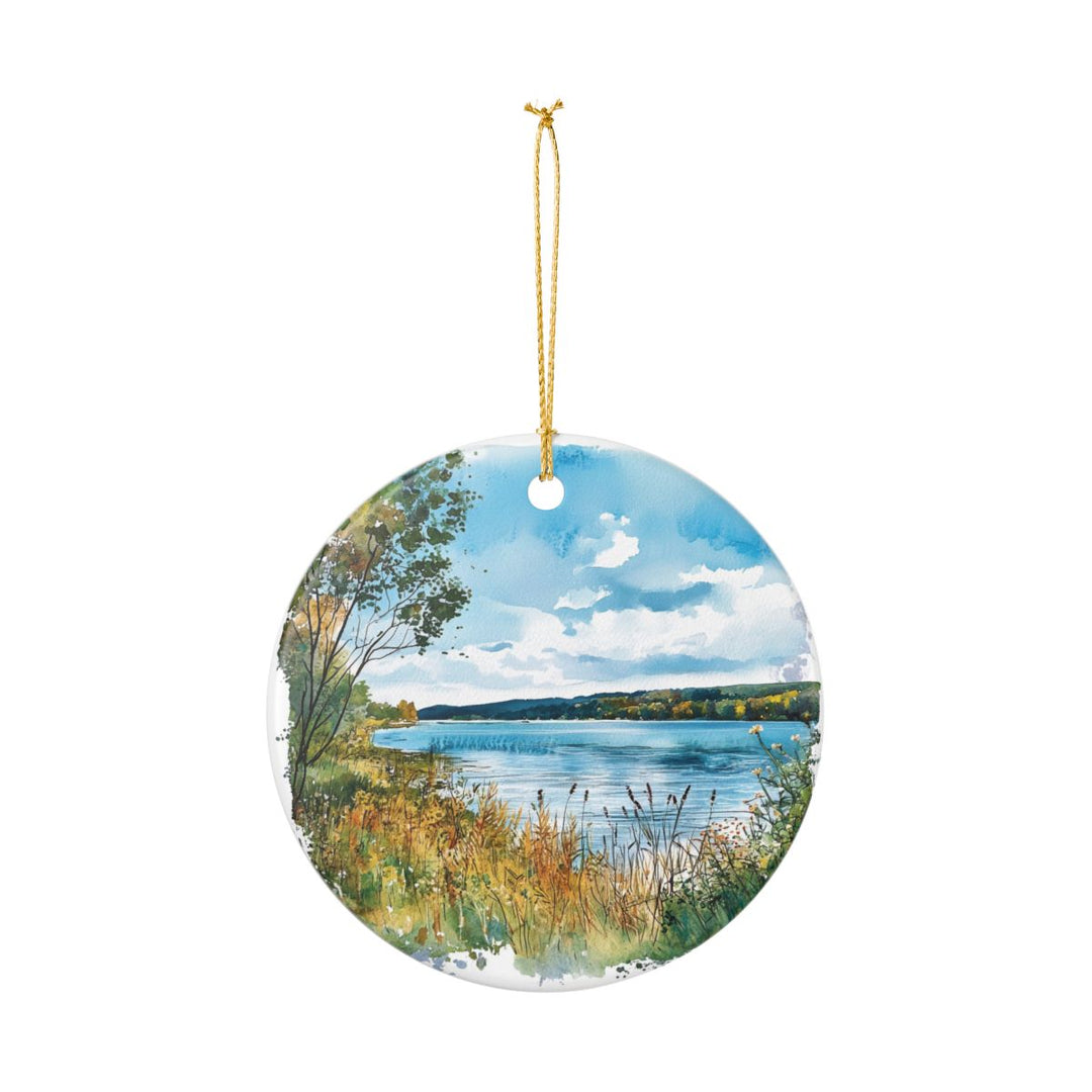 Canandaigua Lake USA Ornament: Unique Canandaigua Lake Souvenir, Canandaigua Lake USA Xmas Decor, and Authentic Canandaigua Lake Gift