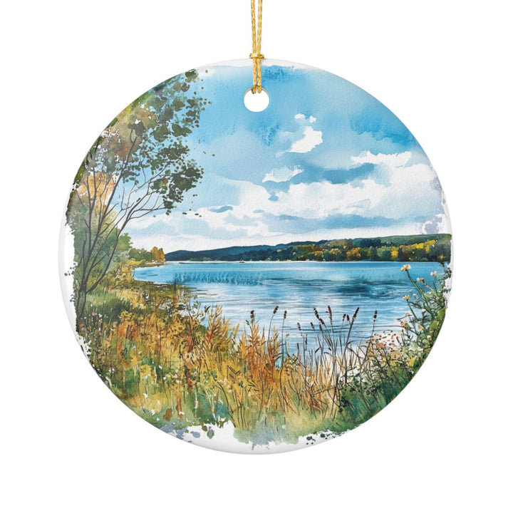 Canandaigua Lake USA Ornament: Unique Canandaigua Lake Souvenir, Canandaigua Lake USA Xmas Decor, and Authentic Canandaigua Lake Gift