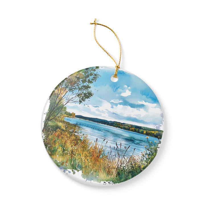 Canandaigua Lake USA Ornament: Unique Canandaigua Lake Souvenir, Canandaigua Lake USA Xmas Decor, and Authentic Canandaigua Lake Gift