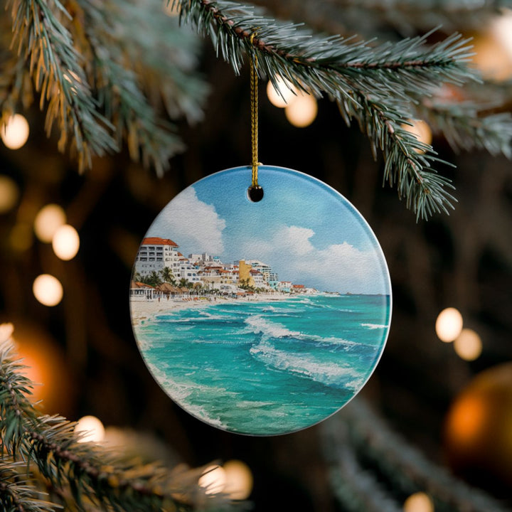 Cancun Mexico Ornament: Unique Cancun Souvenir, Cancun Mexico Xmas Decor, and Authentic Cancun Gift