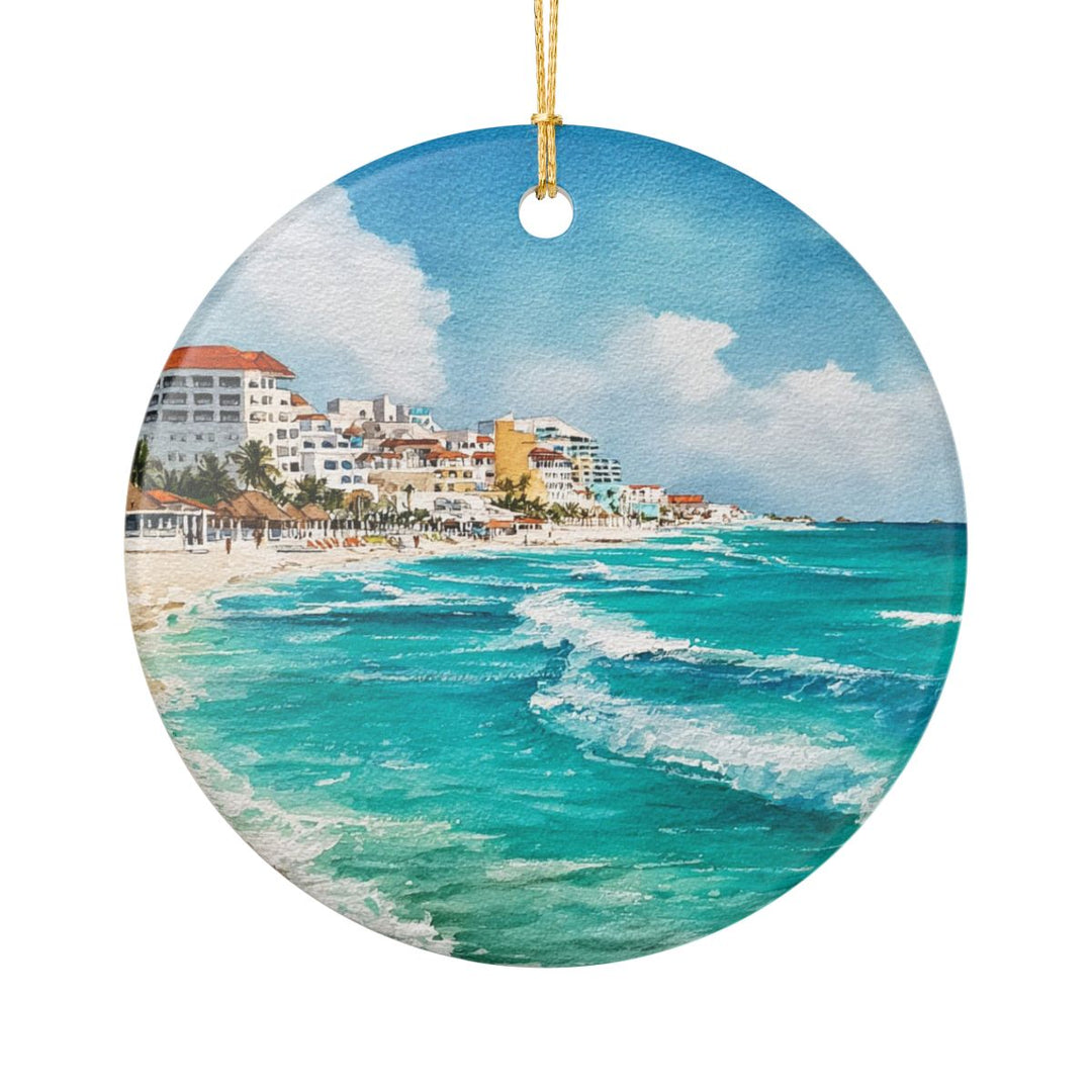 Cancun Mexico Ornament: Unique Cancun Souvenir, Cancun Mexico Xmas Decor, and Authentic Cancun Gift