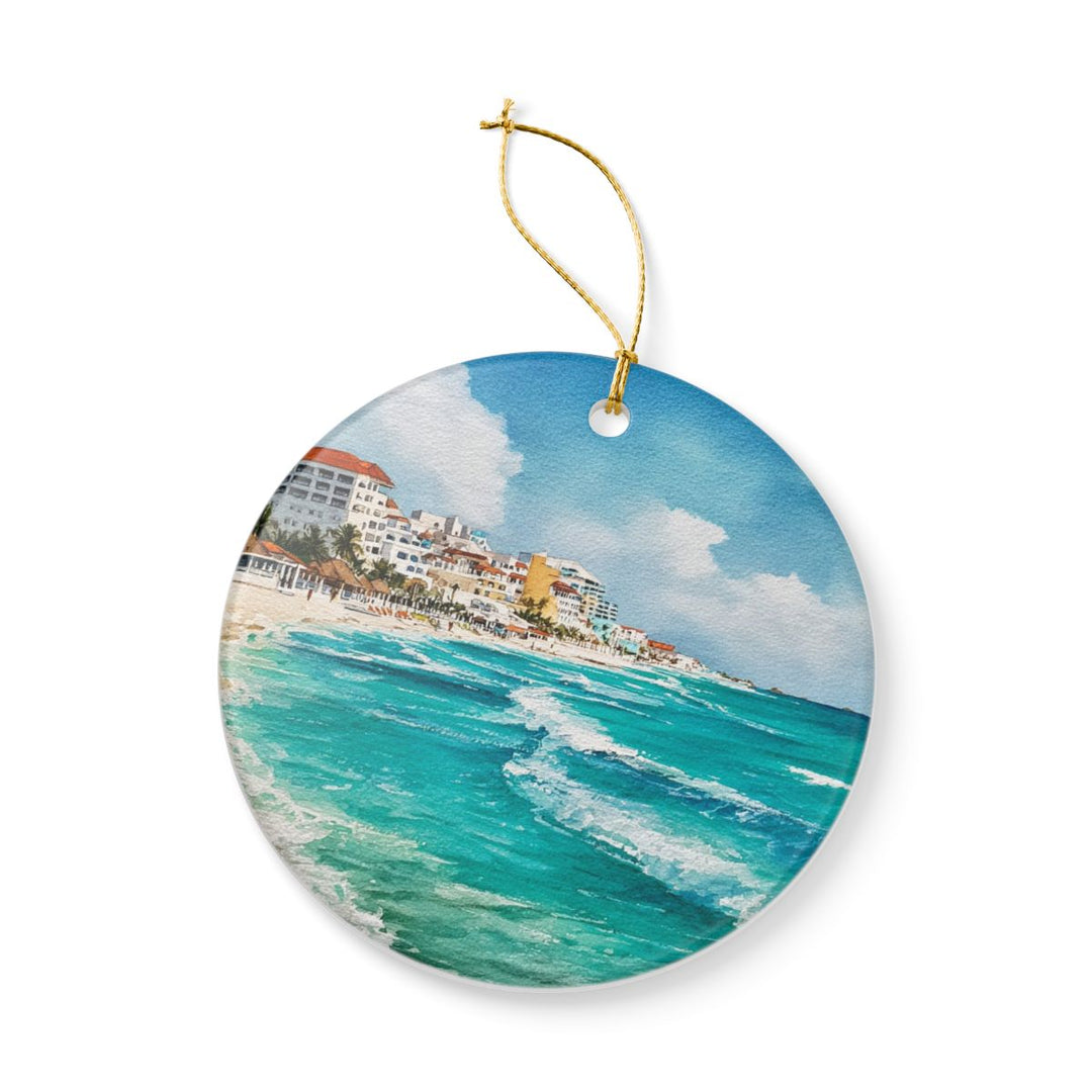 Cancun Mexico Ornament: Unique Cancun Souvenir, Cancun Mexico Xmas Decor, and Authentic Cancun Gift