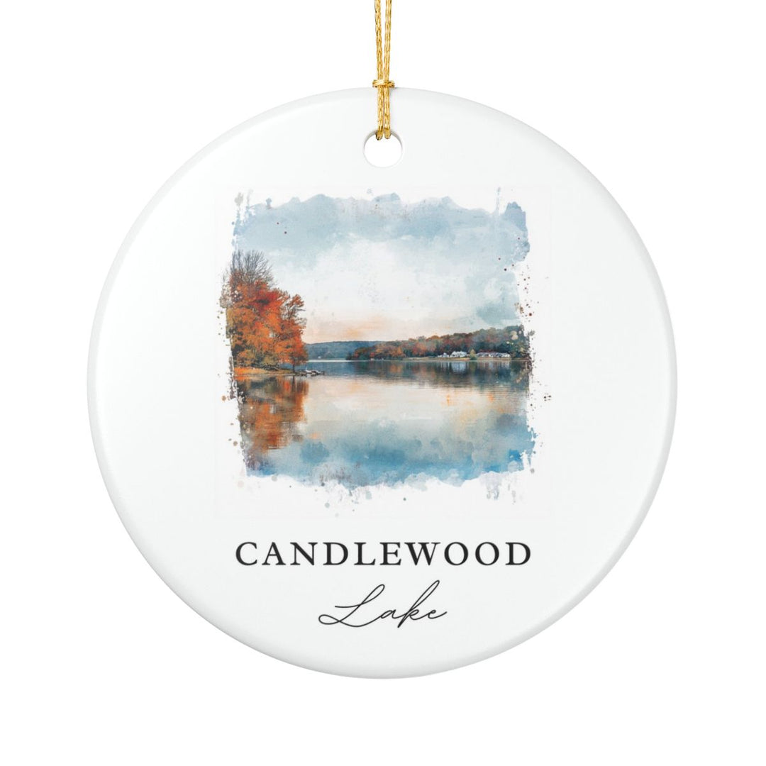 Candlewood Lake Ornament: Unique Candlewood Lake Souvenir, Candlewood Lake Xmas Decor, and Authentic Candlewood Lake Gift