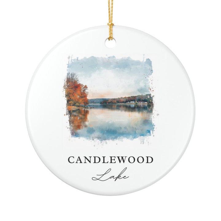 Candlewood Lake Ornament: Unique Candlewood Lake Souvenir, Candlewood Lake Xmas Decor, and Authentic Candlewood Lake Gift