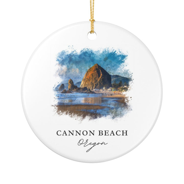 Cannon Beach Oregon Ornament: Unique Cannon Beach Souvenir, Cannon Beach Oregon Xmas Decor, and Authentic Cannon Beach Gift