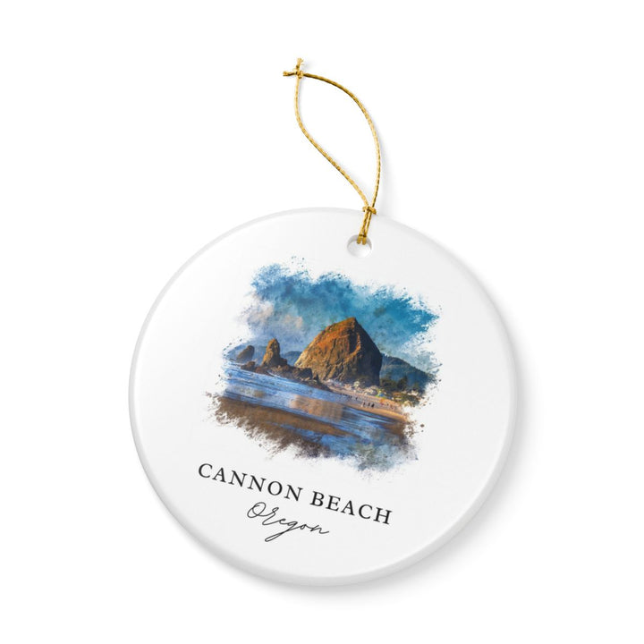 Cannon Beach Oregon Ornament: Unique Cannon Beach Souvenir, Cannon Beach Oregon Xmas Decor, and Authentic Cannon Beach Gift
