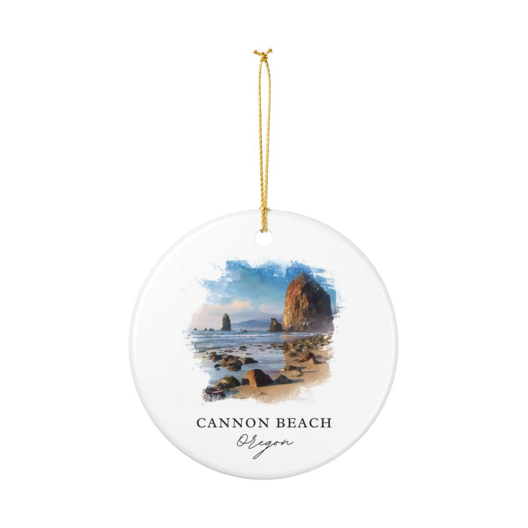 Cannon Beach Oregon Ornament: Unique Cannon Beach Souvenir, Cannon Beach Oregon Xmas Decor, and Authentic Cannon Beach Gift