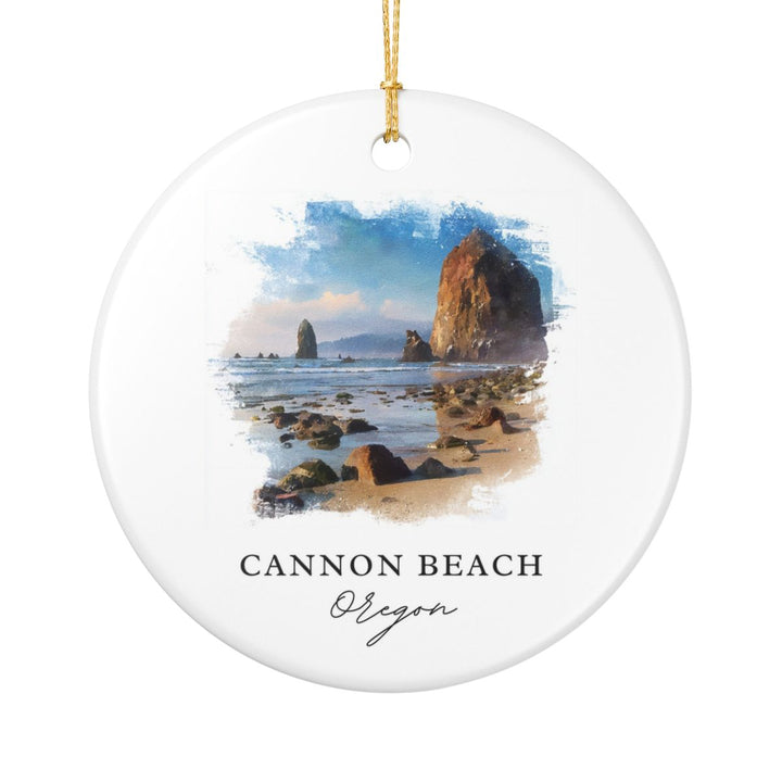 Cannon Beach Oregon Ornament: Unique Cannon Beach Souvenir, Cannon Beach Oregon Xmas Decor, and Authentic Cannon Beach Gift
