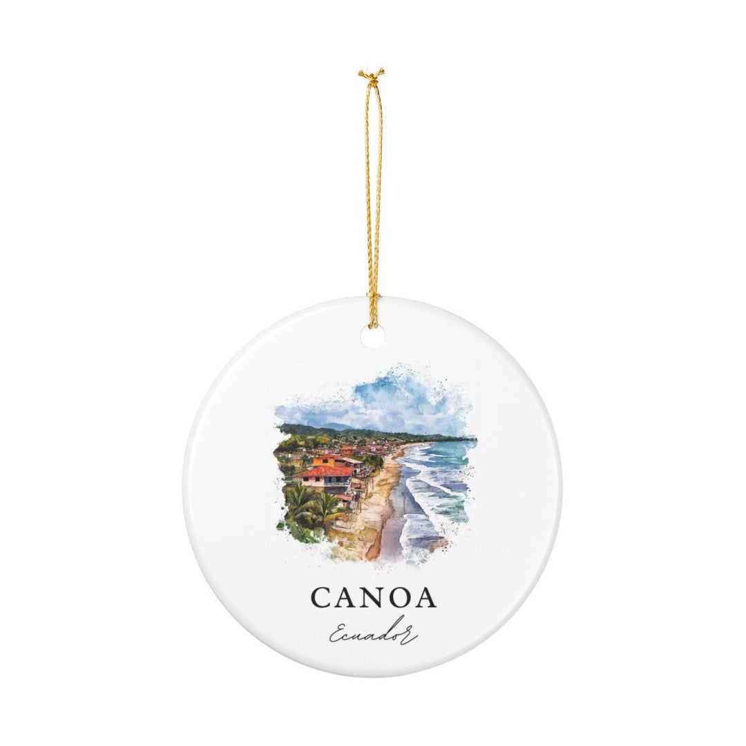 Canoa Ecuador Ornament: Unique Canoa Ecuador Souvenir, Canoa Ecuador Xmas Decor, and Authentic Canoa Ecuador Gift