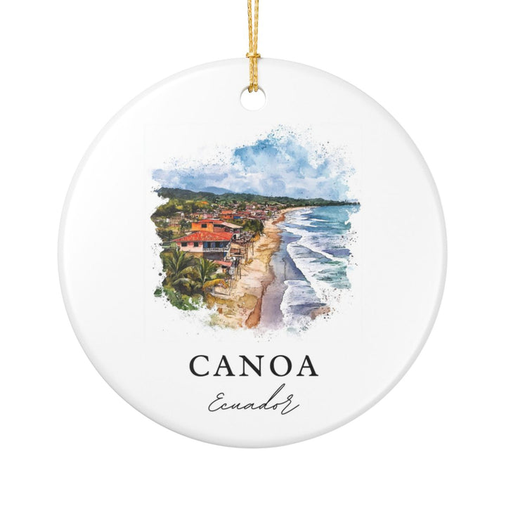 Canoa Ecuador Ornament: Unique Canoa Ecuador Souvenir, Canoa Ecuador Xmas Decor, and Authentic Canoa Ecuador Gift