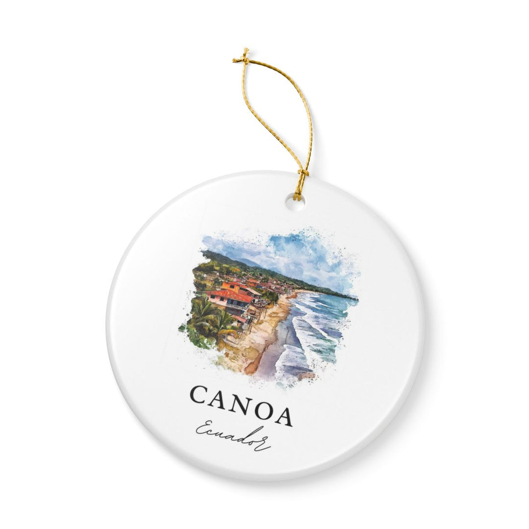 Canoa Ecuador Ornament: Unique Canoa Ecuador Souvenir, Canoa Ecuador Xmas Decor, and Authentic Canoa Ecuador Gift