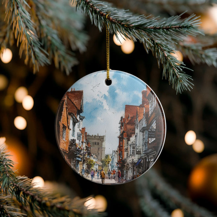 Canterbury England Ornament: Unique Canterbury England Souvenir, Canterbury England Xmas Decor, and Authentic Canterbury England Gift