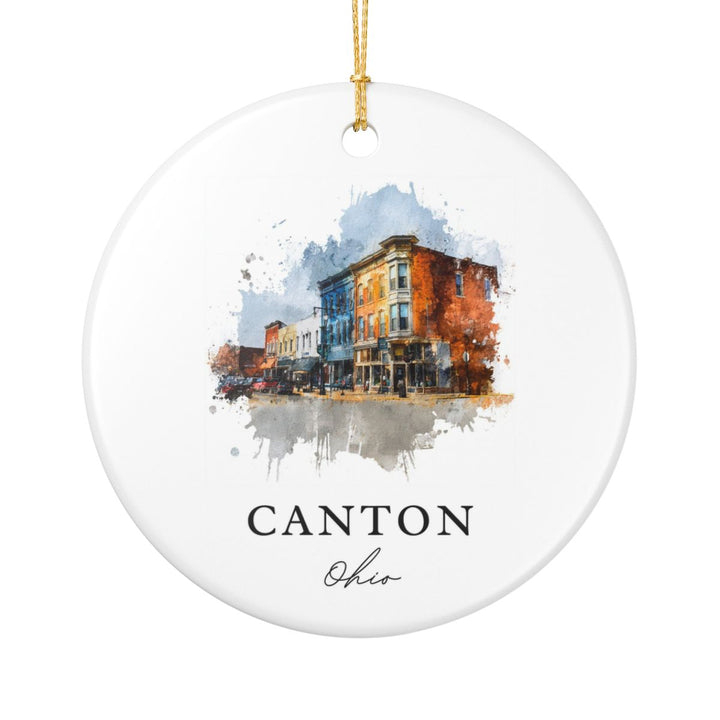 Canton Ohio Ornament: Unique Canton Ohio Souvenir, Canton Ohio Xmas Decor, and Authentic Canton Ohio Gift