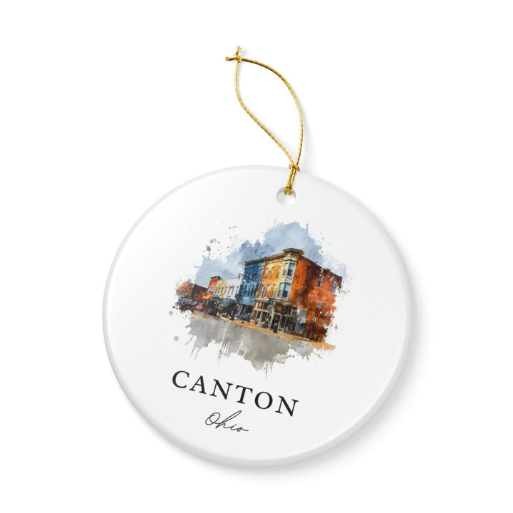 Canton Ohio Ornament: Unique Canton Ohio Souvenir, Canton Ohio Xmas Decor, and Authentic Canton Ohio Gift
