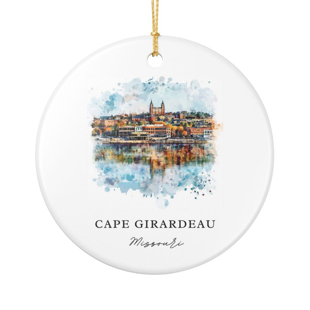 Cape Girardeau Ornament: Unique Cape Girardeau Souvenir, Cape Girardeau Xmas Decor, and Authentic Cape Girardeau Gift